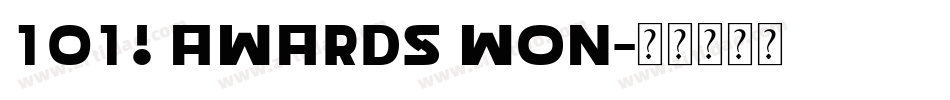 101! Awards Won字体转换